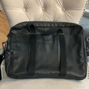 Shinola Black Laptop Messenger Bag